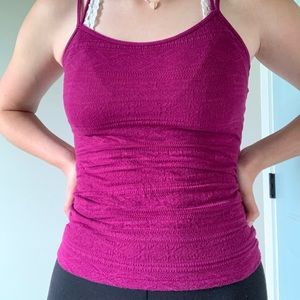 Magenta spaghetti strap